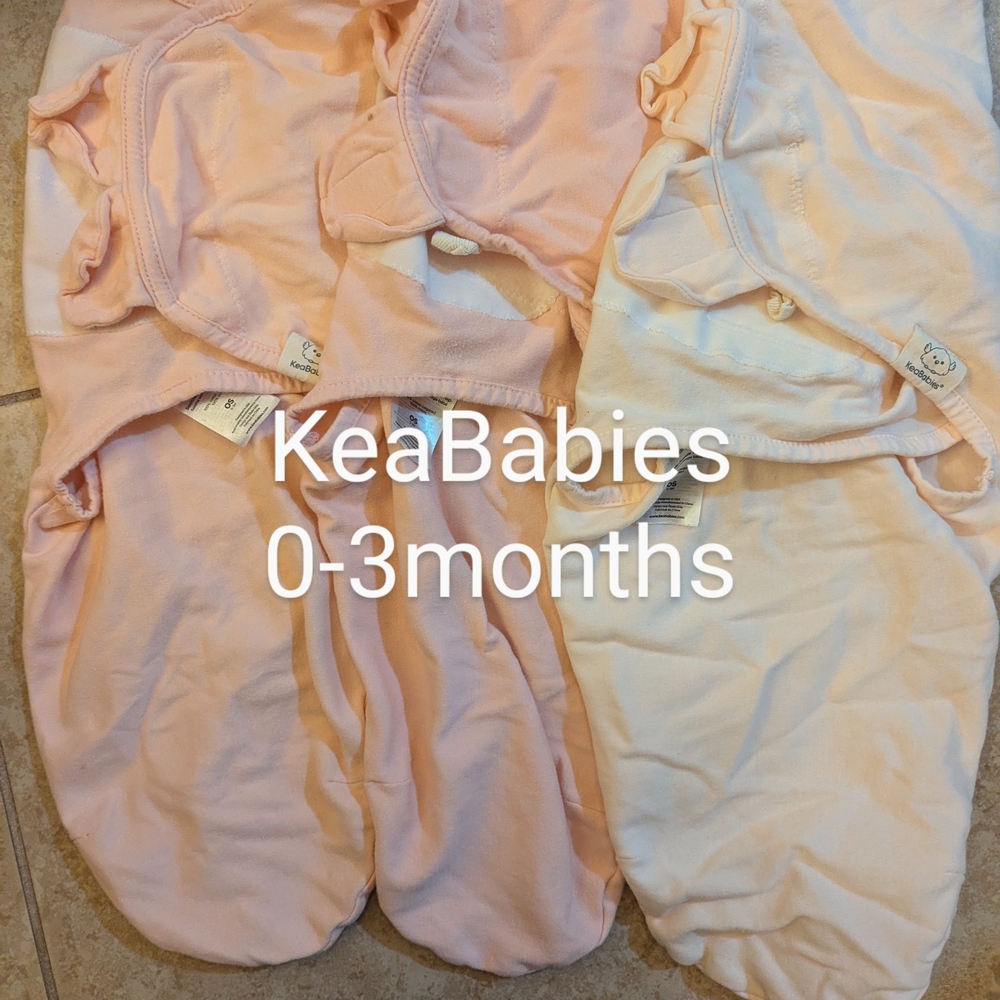 KeaBabies Pink and Cream Swaddle Set
